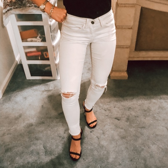 Flying Monkey Denim - White Distressed Skinny Jeans | Flying Monkey Blue